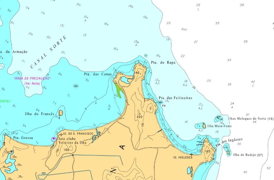 Carta Náutica – parte 2. Como ler um rumo? – Florianópolis